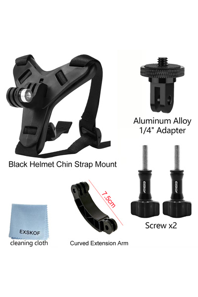 Choice12 Black7.5cm Extension Motorcycle Helmet Chin Strap Mount for GoPro He...