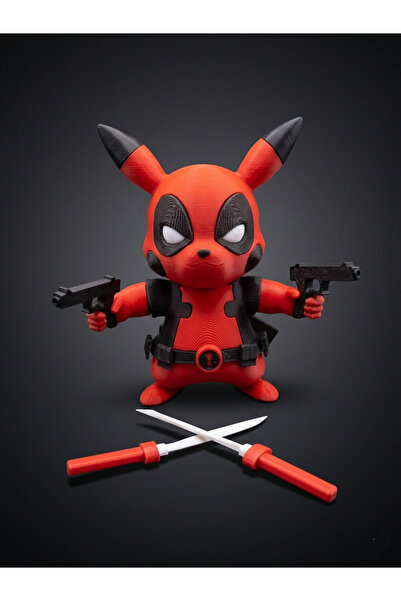 DEMİRHAN3D ⚡ Deadpool Pikachu Figürü 12,5 cm | Silahlı & Katanalı | 3D Baskı ...