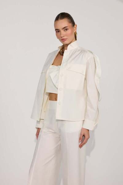 NOK İSTANBUL Crown Safari Jacket Ecru