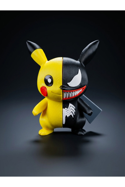 DEMİRHAN3D ⚡🕷️ Venom Pikachu Figürü 10 cm | Yarı Venom Yarı Pikachu Tasarım ...