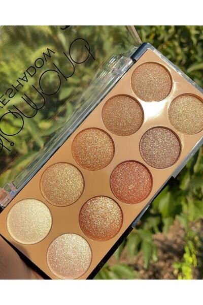 Empressco Renkli Parlak Far Paleti, 10 Renkli Göz Makyaj Seti, Şık ve Kullanışlı