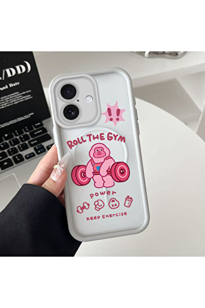 Hontinga غطاء هاتف سيليكون شفاف متوافق مع iPhone 16 من Magsafe، بتصميم هالتر