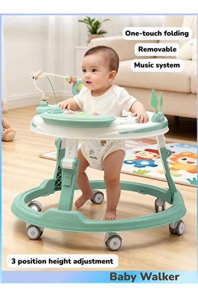 Generic مشاية أطفال، مشاية أطفال قابلة للطي بلمسة واحدة، مشاية أطفال مزودة بص...