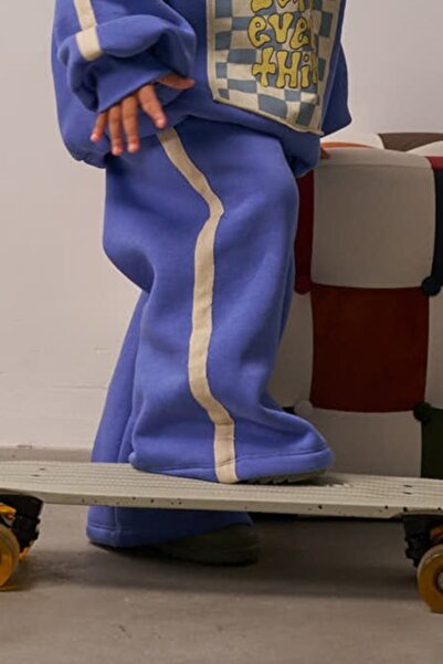 Oh La La Koala For Little Ones Lilac Thick Striped Wide-Leg Sweatpants