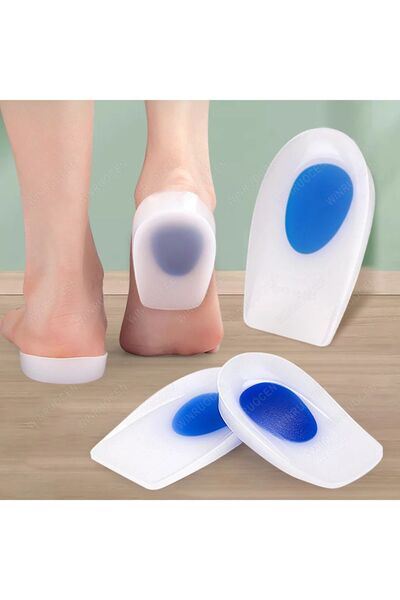 St Morritz Unisex Silikon Tabanlık Destek 2cm Uzama, Ortopedik Topuk Yükselti...