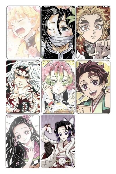 sevimliflower DEMON SLAYER 1 ADET FOTOKART PVC KAPLI 9*6 CM 7 ADET ALINDIĞIND...