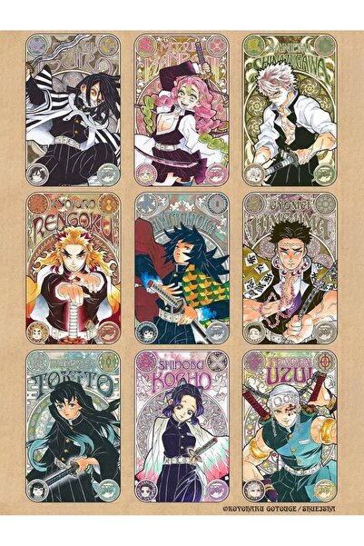 sevimliflower DEMON SLAYER 1 ADET FOTOKART PVC KAPLI 9*6 CM 7 ADET ALINDIĞIND...