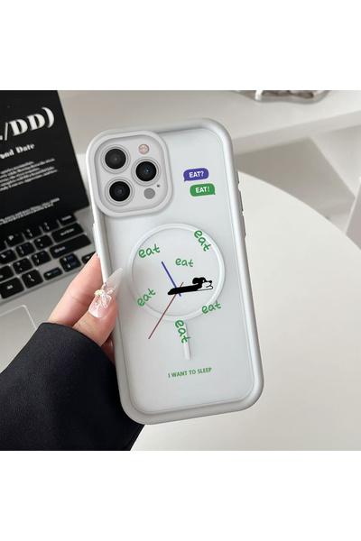 Hontinga حافظة هاتف من السيليكون الشفاف متوافقة مع هاتف iPhone 15 Pro من Mags...