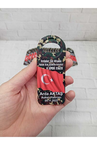 LecaTTe 20 Adet Uzun Açacak Asker Hatırası Magneti