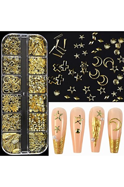 delis Декорации за нокти „Маркиз“, RHINE11, Златен