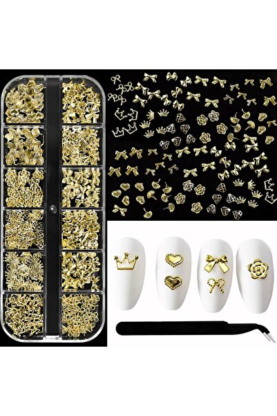 delis Декорации за нокти „Маркиз“, RHINE12, Златен