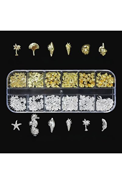 delis Декорации за нокти Marquise, RHINE07, Златно/Сребърно