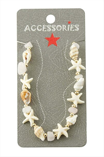 TakÇalıştır خلخال من حجر النجمة البحرية الطبيعي المكسور