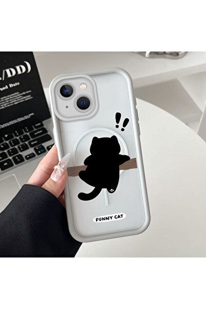 Hontinga حافظة هاتف من السيليكون الشفاف بنمط القطط متوافقة مع هاتف iPhone 14 ...