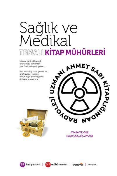 HEDİYENOMİ MühürMarket > ختم كتاب طبيب الأشعة الصحي والميديكي - ختم الكتاب > ...