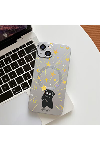 Hontinga حافظة هاتف من السيليكون الناعم متوافقة مع هاتف iPhone 14 Plus بنمط ق...