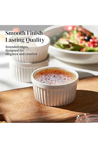 Generic 6 Mini Ceramic Set – Dessert, Sauce & Dip Bowls مجموعة أوعية سيراميك صغيرة – للحلويات والصلصات