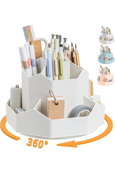 Arabest 360-degree rotating desktop storage rack, suitable for offices, schoo...
