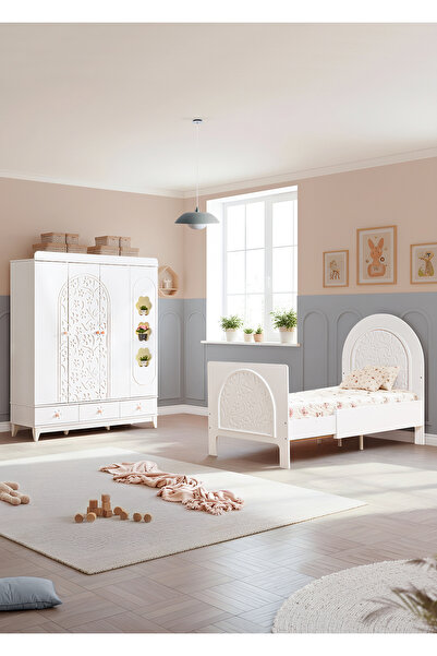 Setay Garden Çocuk Odası Takımı, Garden 4 Kapaklı Dolap, Garden Büyüyen Beşik...