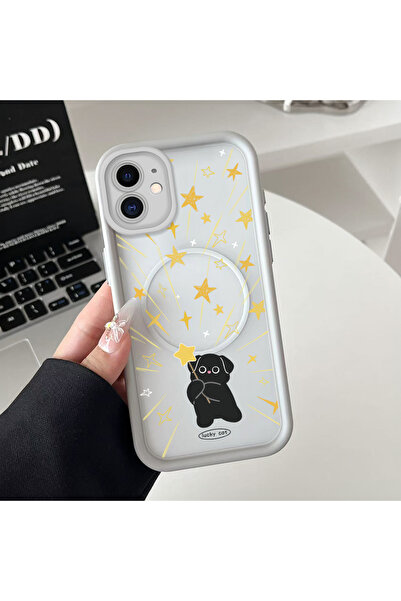 Hontinga iPhone 11 Compatible Transparent Magsafe Wireless Corner Silicone Ph...