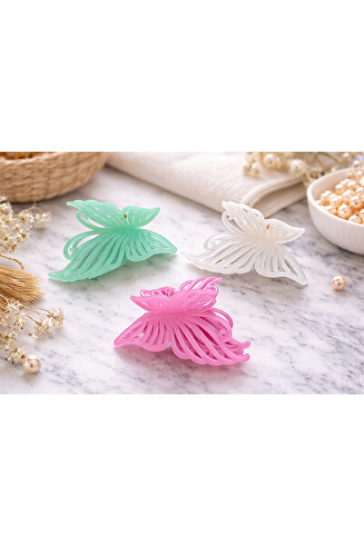 Srctech Σετ 3 τεμαχίων πόρπες-κλιπ σε χρώμα πεταλούδας - 9 εκ.