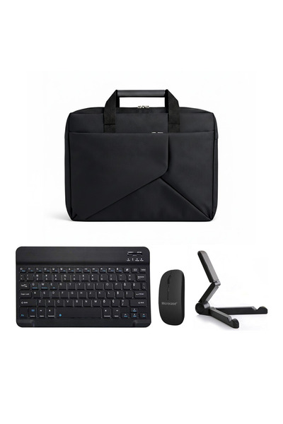 Microcase Lenovo Tab M11 11'' için Çanta + BT Klavye + Mouse + Stand Siyah AL...