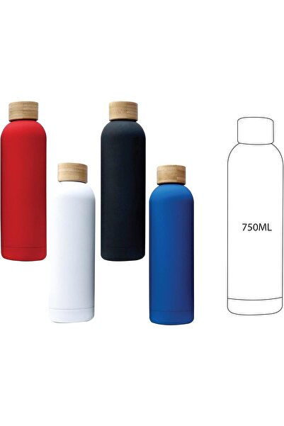 Generic Premium Water Bottle with Bamboo Lid, 750ml, Double Wall Vacuum Insul...