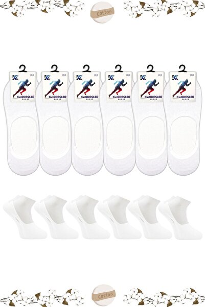 KARDEŞLER ÇORAP Мъжки бели чорапи тип балерина, памучни безшевни невидими сил...