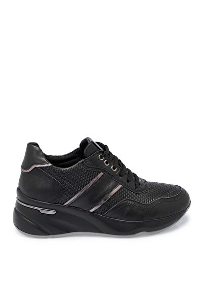 Tergan Siyah Hakiki Deri Kadın Sneaker - K25I1AY67944-A23