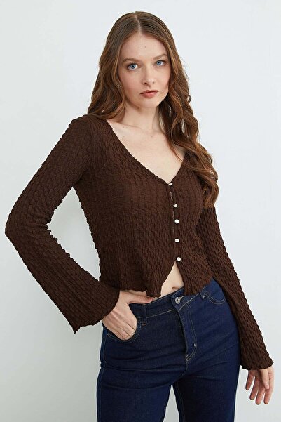 Fulla Moda كارديجان من قماش الكول بوريومك الإسباني