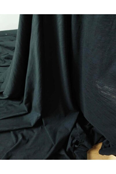 Kumaş Parça Black Colored Flamlı Single Jersey Combed Cotton Fabric (Width 17...