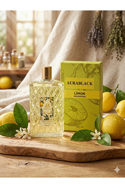 AURABLACK PARFUME Aurablack limon kolonyası 200 ml cam şişe