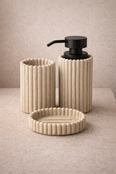 SUELF CO طقم صحن صابون من البولي ريزين مكون من 3 قطع