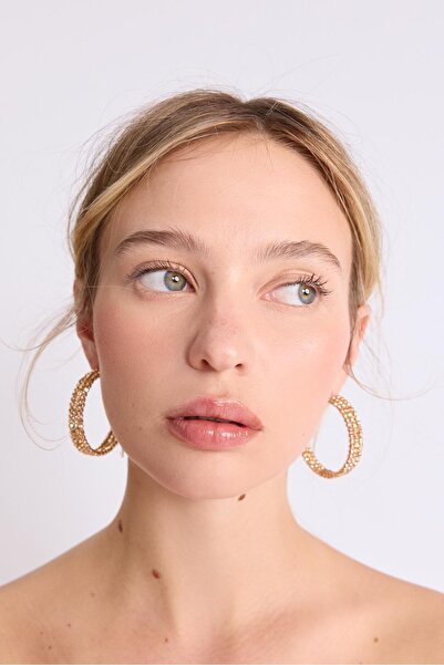 Stradivarius Boncuklu halka küpe