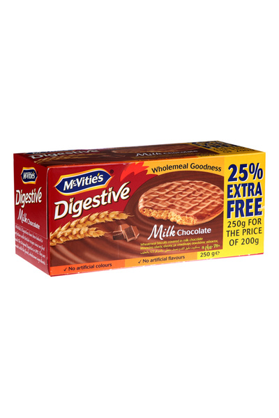 McVities شوكولاتة الحليب دايجستف 250 غرام
