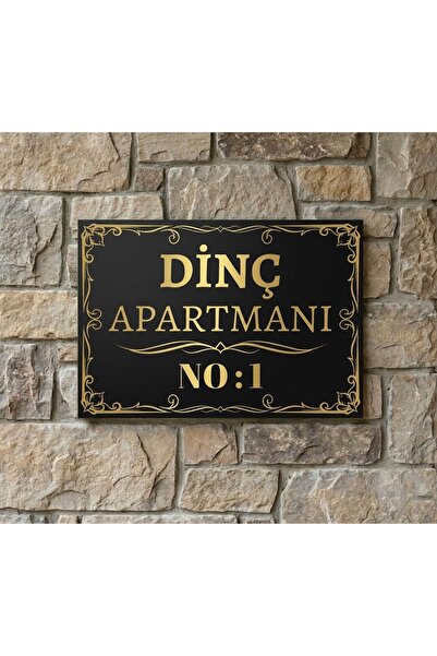 HobiShop Kişiye Özel Metal Kapı Levhası – Apartman Kapı Tabelası 20x30 cm – İ...