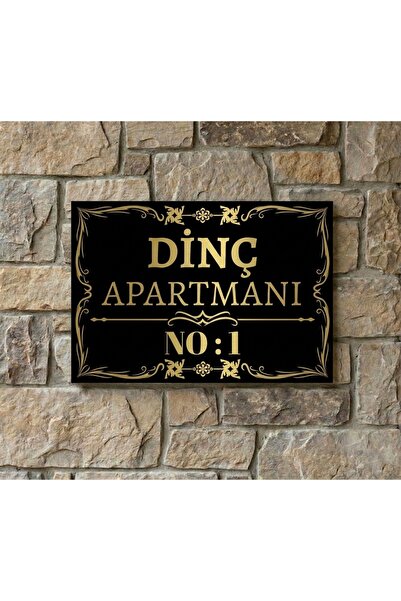HobiShop Kişiye Özel Metal Kapı Levhası – Apartman Kapı Tabelası 20x30 cm – İ...
