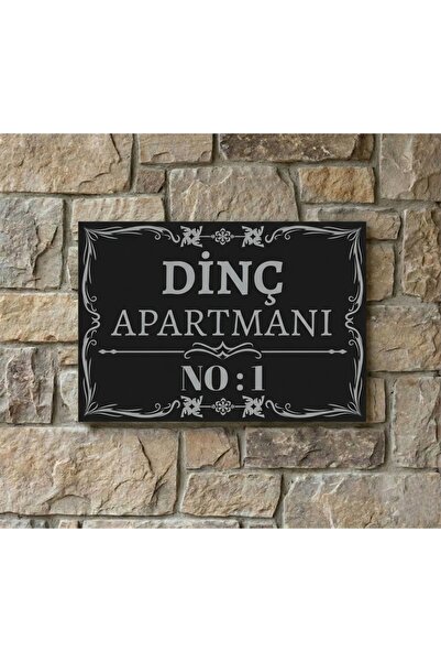 HobiShop Kişiye Özel Metal Kapı Levhası – Apartman Kapı Tabelası 20x30 cm – İ...