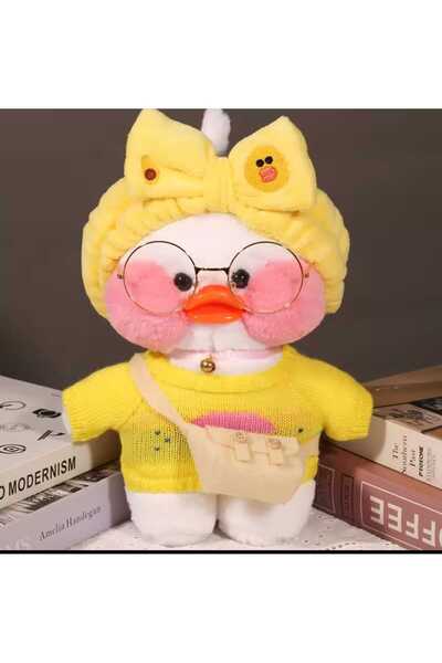 Empressco Beyaz Lalafanfan Peluş Ördek Sarı konbin 30 Cm ( Ürün Görselde Görd...