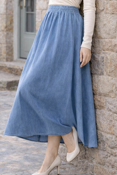 benguen Denim Skirt B8062 Ice Blue