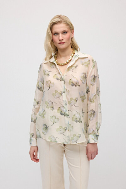 Gusto Relaxed Fit TENCEL™ Shirt - Beige