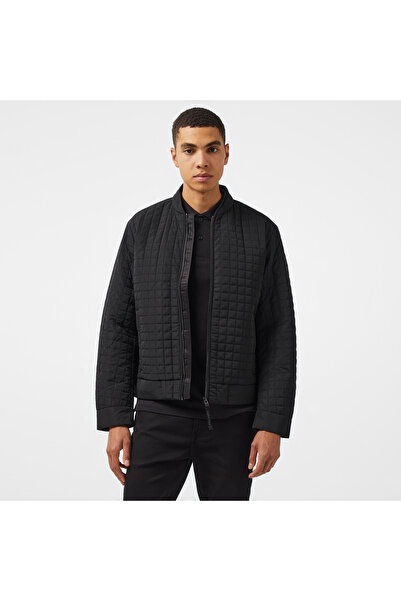 Calvin Klein Grıd Quilt Biker Slw Erkek Siyah Biker Ceket
