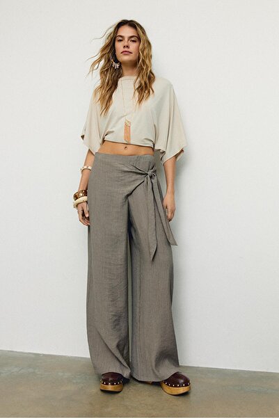 Stradivarius Dökümlü sarong pantolon