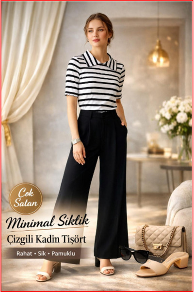 MOODMODA Monvera Striped Blouse