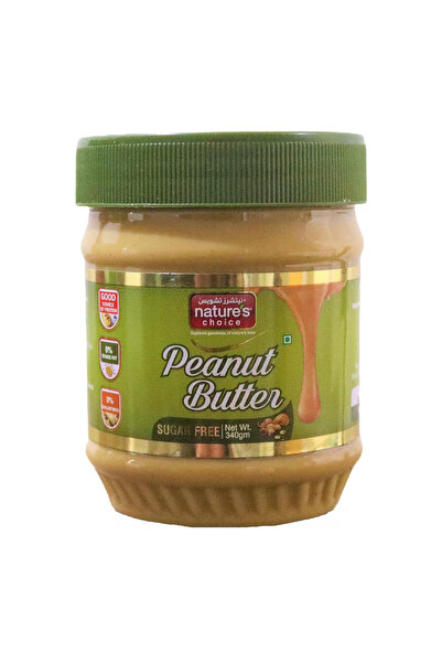 Natures Choice زبدة الفول السوداني الطبيعية بالكامل خالية من السكر (340 جرام)