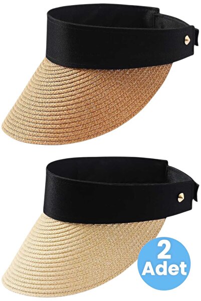 Uniquetrenders Women's Straw Visor Hat Summer Sun Protection Adjustable Beach...