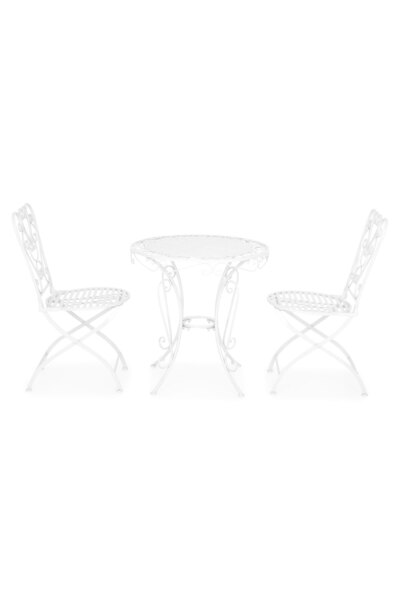 Maison Mex Garden/terrace furniture set 2 chairs and table VIENNA, white