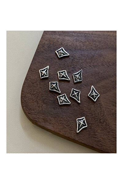 delis 3D Marquise Nail Art Decoration, Silver