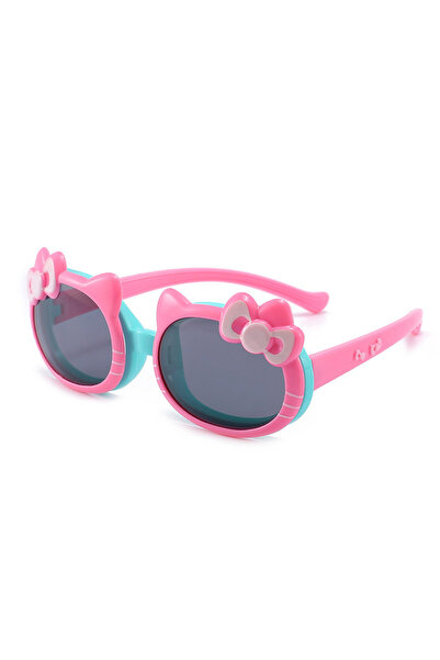 Other Kids Cartoon Flip-up Sunglasses, Pink Cat Design