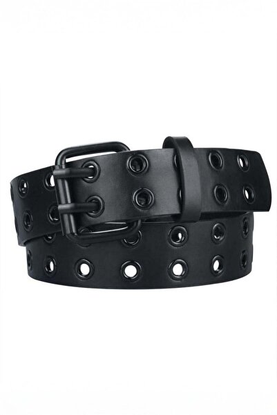 Köstebek Pătrat Negru cu cataramă Y2K piele curea